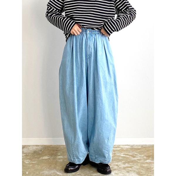 HARVESTY ハーベスティ デニム サーカスパンツ レディース メンズ ブランド タック ダーツ...