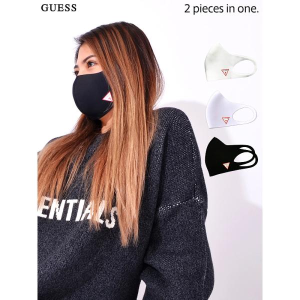 GUESS ゲス マスク 洗える メンズ レディース おしゃれ 洗えるマスク 2枚入り トライアング...