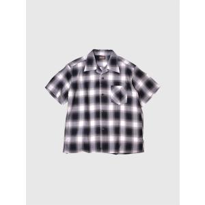 SUGAR CANE シュガーケーン オンブレー シャツ 半袖 メンズ RAYON OMBRE CHECK SS OPEN SHIRT SC39297｜rodeobros