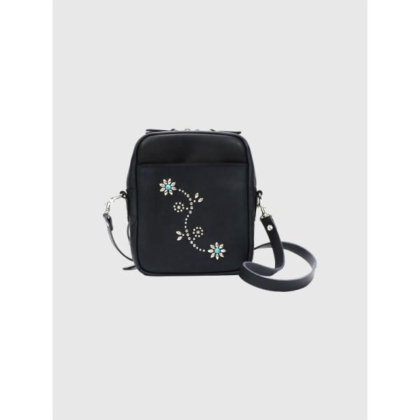 TMT レザー ショルダーバッグ メンズ 斜め掛け 牛革 ターコイズ フラワー 藍染 TBAS250...