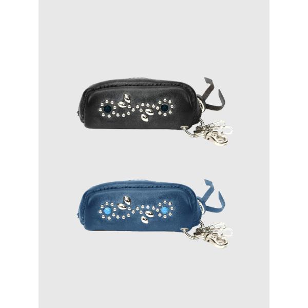 TMT レザー キーケース 本革 メンズ レディース STUDS LEATHER KEY CASE ...