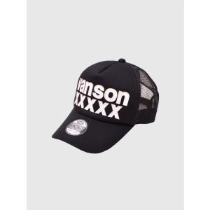VANSON バンソン キャップ メンズ レディース ユニセックス ブランド 黒 ブラック ロゴ 牛革 NVCP-2404｜rodeobros