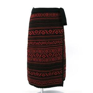 ソニアリキエル(SONIA RYKIEL) 赤×黒ニットスカート