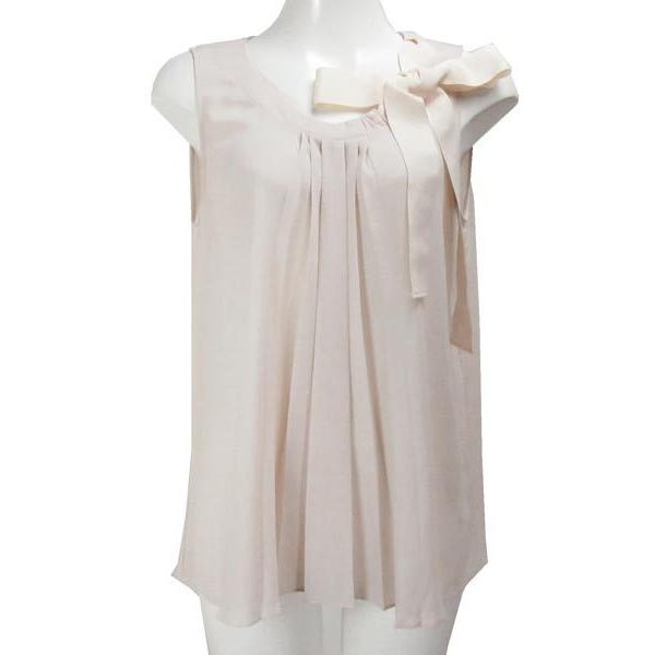 シーバイ クロエ  薄ピンク ノースリ ブラウス 40