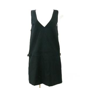 ペルルペッシュ Perle Peche 黒 ノースリワンピース 38