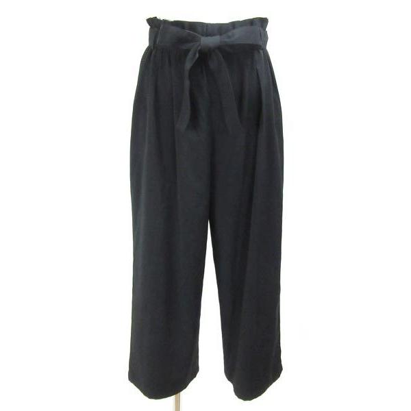 インディヴィ INDIVI 黒 パンツ 36