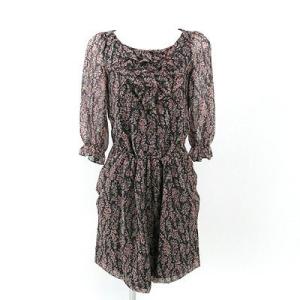 プライドグライド prideglide 黒 ピンク 花柄 ワンピース 36