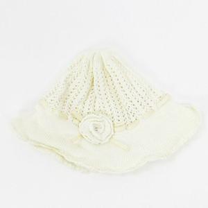 ジルスチュアート（JILLSTUART）白ニットハット　子供
