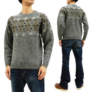 Pherrow's（フェローズ） 長袖 ハンドニット クルーネック セーター