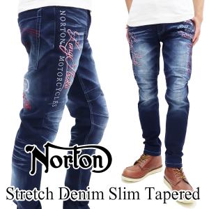 ノートンモーターサイクル ストレッチ デニムパンツ Norotn スリムテーパード ジーンズ 223N1804B 新品