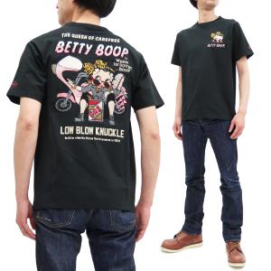 ベティー・ブープ 半袖Tシャツ ローブローナックル バイクBetty 刺繍Tシャツ 黒 582858 新品｜rodeomatubara