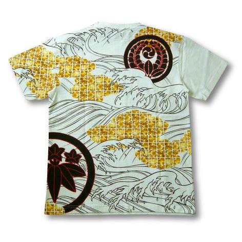 クロップドヘッズ CROPPED HEADS 和柄半袖Ｔシャツ 911-56 波家紋 オフ白 新品