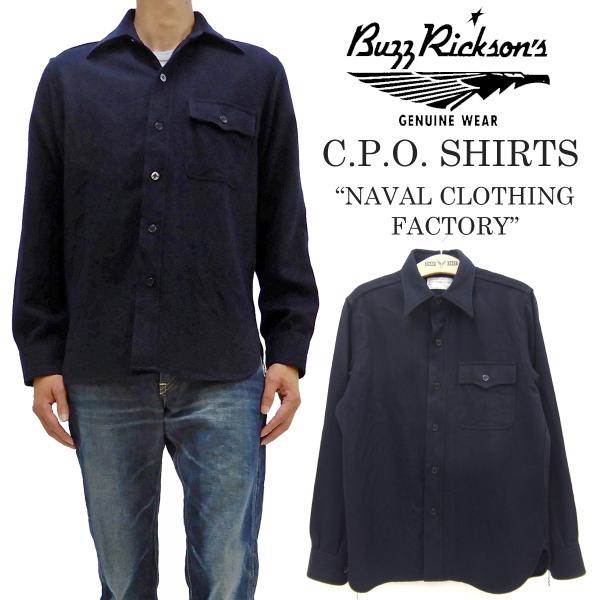 バズリクソンズ CPOシャツ BR24961 海軍 ウールフランネル Buzz Rickson&apos;s ...