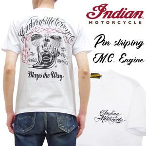 インディアンモーターサイクル 半袖Tシャツ INDIAN M.C. Tシャツ BLAZES THE ...