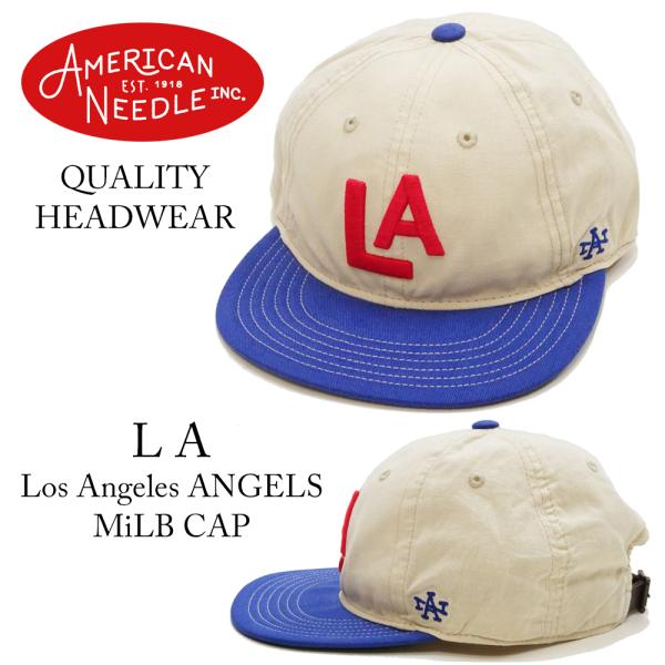 アメリカンニードル キャップ Los Angeles ANGELS MiLB CAP Line Ou...