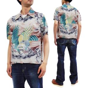 サンサーフ むさしや アロハシャツ SUN SURF MUSA-SHIYA スペシャルエディション The Eagle Has Landed SS38415 ブラウン 新品｜rodeomatubara