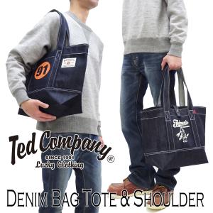 桃太郎ジーンズ（MOMOTARO JEANS） トートバック 銅丹LABEL DENIM TOTE