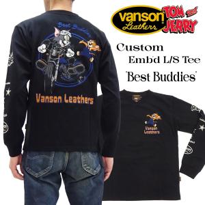VANSON（バンソン） 長袖Tシャツ ロンT フライングスター刺繍 NVLT