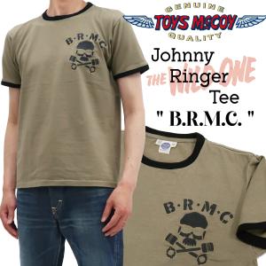 トイズマッコイ WILD ONE 半袖Tシャツ TOYS McCOY ジョニー リンガーTシャツ B.R.M.C 米綿空紡糸 TMC2213 オリーブ 新品