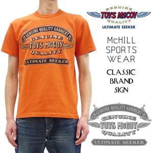 トイズマッコイ Tシャツ Toys McCoy McHILL SPORTS WEAR TEE CLASSIC BRAND SIGN 半袖Tシャツ TMC2430 オレンジ 新品｜rodeomatubara