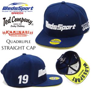 WedsSport カミナリ テッドマン BANDOH ストレートキャップ 帽子 WEDSCAP-900 ネイビー 新品｜rodeomatubara