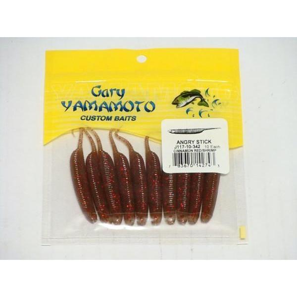 ゲーリーヤマモト★3インチアングリースティック★シナモンレッドシュリンプ#342