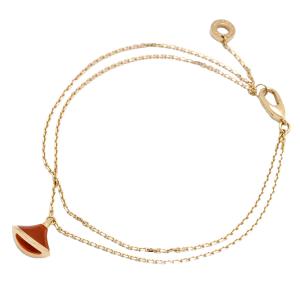ブルガリ BVLGARI 750PG K18PG ピンクゴールド ディヴァドリーム カーネリアン ブレスレット SM レディース 3895