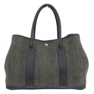 エルメス ガーデンパーティPM ハンドバッグ ブルーインディゴ  