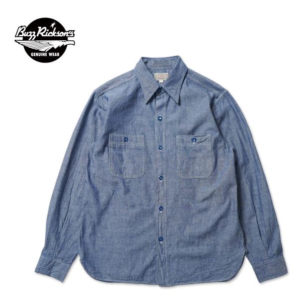 BUZZ RICKSON'S バズリクソンズ 長袖シャツ “BLUE CHAMBRAY WORK S...