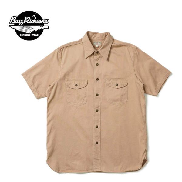 BUZZ RICKSON'S バズリクソンズ 半袖 シャツ “HERRINGBONE S/S WOR...