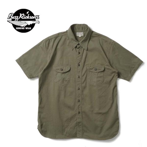 BUZZ RICKSON'S バズリクソンズ 半袖 シャツ “HERRINGBONE WORK SH...
