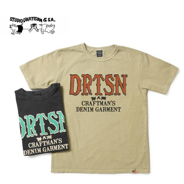 STUDIO D'ARTISAN ステュディオ・ダルチザン 半袖 Tシャツ “ピグメントプリントTシ...