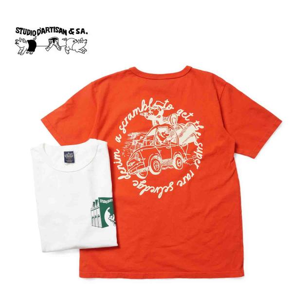 STUDIO D'ARTISAN ステュディオ・ダルチザン 半袖 Tシャツ “USプリントTシャツ”...