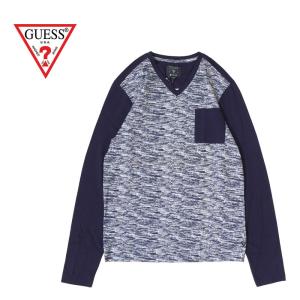 GUESS ゲス 長袖 Tシャツ "V-NECK POCKET L/S TEE" M54P6215K0D｜rogues