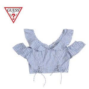 GUESS ゲス ウィメンズ 半袖 シャツ "SHOULDER TOP" W82H80RAE70｜rogues