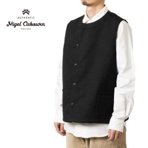 Nigel Cabourn◇ダウンベスト/46/ポリエステル/BLK/8090030036