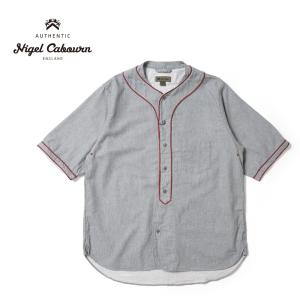 Nigel Cabourn ナイジェルケーボン 半袖 シャツ "BASEBALL SHIRT S/S TYPE2" 80480011002