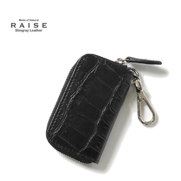 RAISE レイズ クロコダイル レザー キーケース CROCODILE LEATHER KEYCA...