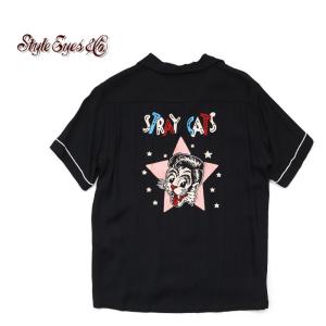 STYLE EYES スタイルアイズ 半袖 シャツ STRAY CATS×STYLE EYES BOWLING SHIRT LIMITED EDITION "STRAY CATS" SE38204｜rogues