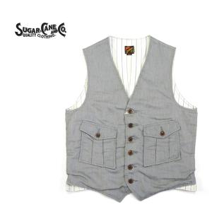 SUGAR CANE シュガーケーン ベスト MFSC Made in U.S.A NOS LINEN/COTTON TWILL SPORTSMAN VEST SC13564A｜rogues