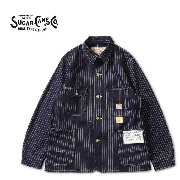 SUGAR CANE シュガーケーン　デニム カバーオール　"9oz. WABASH STRIPE ...