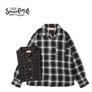 SUGAR CANE シュガーケーン 長袖 シャツ "RAYON OMBRE CHECK OPEN SHIRT" SC29120｜rogues