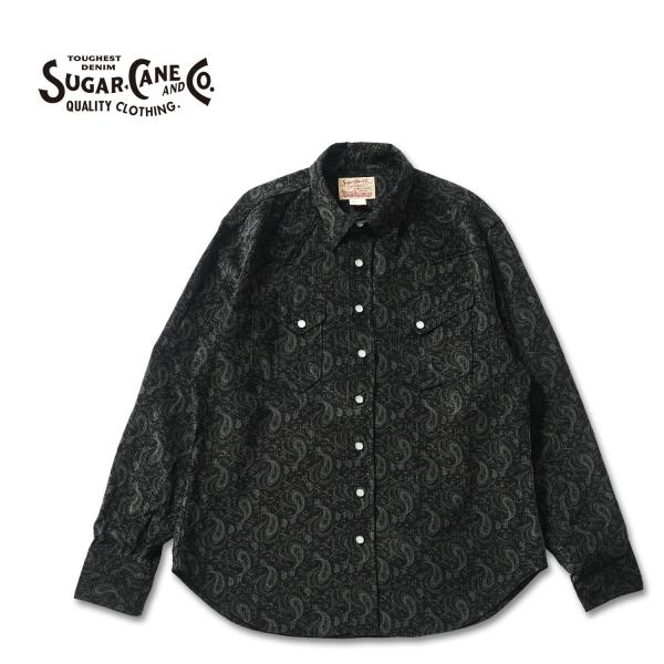SUGAR CANE シュガーケーン 長袖 シャツ "PRINTED CORDUROY WESTER...