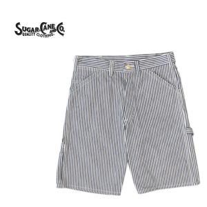 SUGAR CANE シュガーケーン ショーツ 11oz. HICKORY STRIPE WORK SHORTS SC51842｜rogues