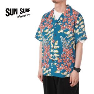 【予約商品】SUN SURF サンサーフ 半袖 アロハシャツ　“GINGER LILY”  SS39221｜rogues