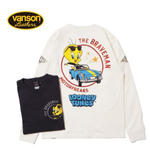 VANSON バンソン 長袖Tシャツ 天竺 長袖Tシャツ LTB-2402｜rogues