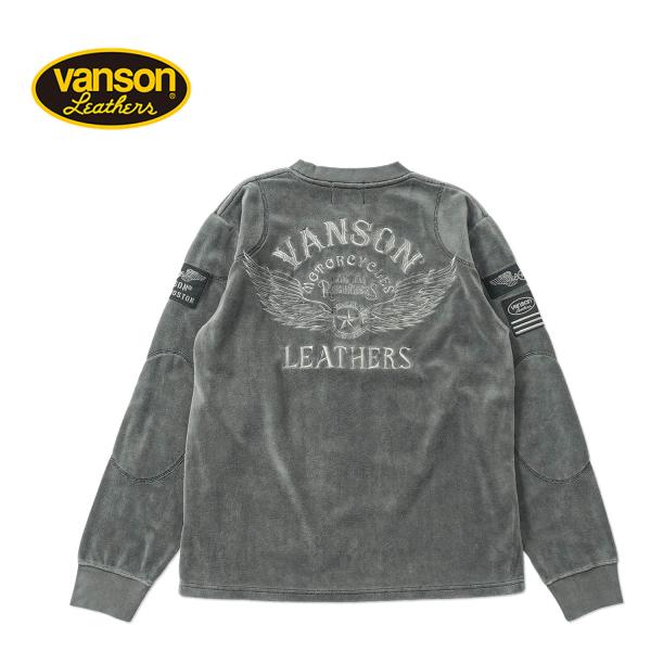VANSON バンソン 長袖Tシャツ "ベロア 長袖Tシャツ" NVLT-2615