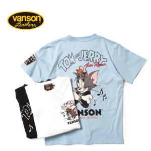 VANSON バンソン  半袖Tシャツ 天竺 半袖Tシャツ TJV-2413｜rogues