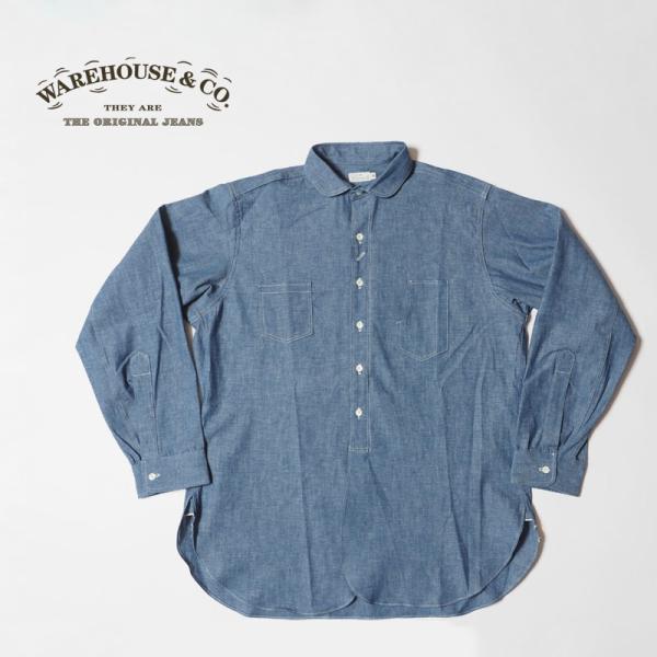 【予約商品】WAREHOUSE ウエアハウス 長袖 Lot 3047 “ROUND COLLAR C...