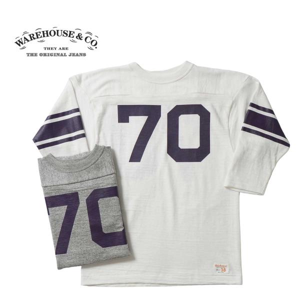 WAREHOUSE ウエアハウス 7分袖 フットボールT Lot.4063 "NO.70"  406...